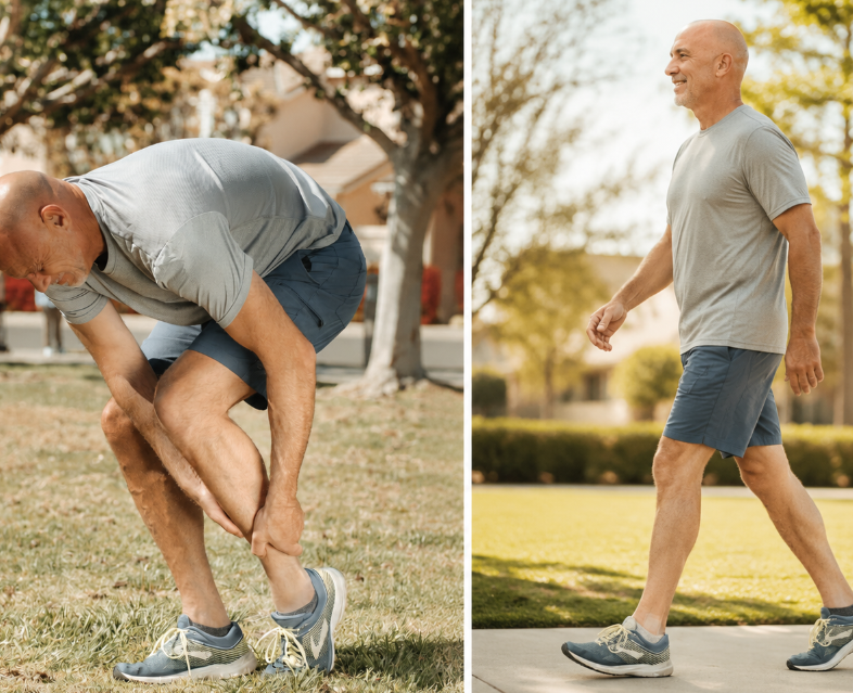Senior experiencing weather-related joint discomfort