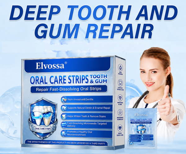 Elvossa Tooth & Gum Repair Fast-Dissolving Microneedle Patch✨ (𝟓-𝐢𝐧-𝟏 💎 𝐑𝐞𝐛𝐮𝐢𝐥𝐝 𝐄𝐧𝐚𝐦𝐞𝐥 & 𝐃𝐞𝐧𝐭𝐢𝐧 • 𝐒𝐭𝐫𝐞𝐧𝐠𝐭𝐡𝐞𝐧 𝐆𝐮𝐦𝐬 • 𝐄𝐫𝐚𝐝𝐢𝐜𝐚𝐭𝐞 𝐓𝐚𝐫𝐭𝐚𝐫 & 𝐎𝐝𝐨𝐫 • 𝐖𝐡𝐢𝐭𝐞𝐧𝐢𝐧𝐠 • 𝐒𝐭𝐨𝐩 𝐓𝐨𝐨𝐭𝐡 𝐒𝐞𝐧𝐬𝐢𝐭𝐢𝐯𝐢𝐭𝐲)